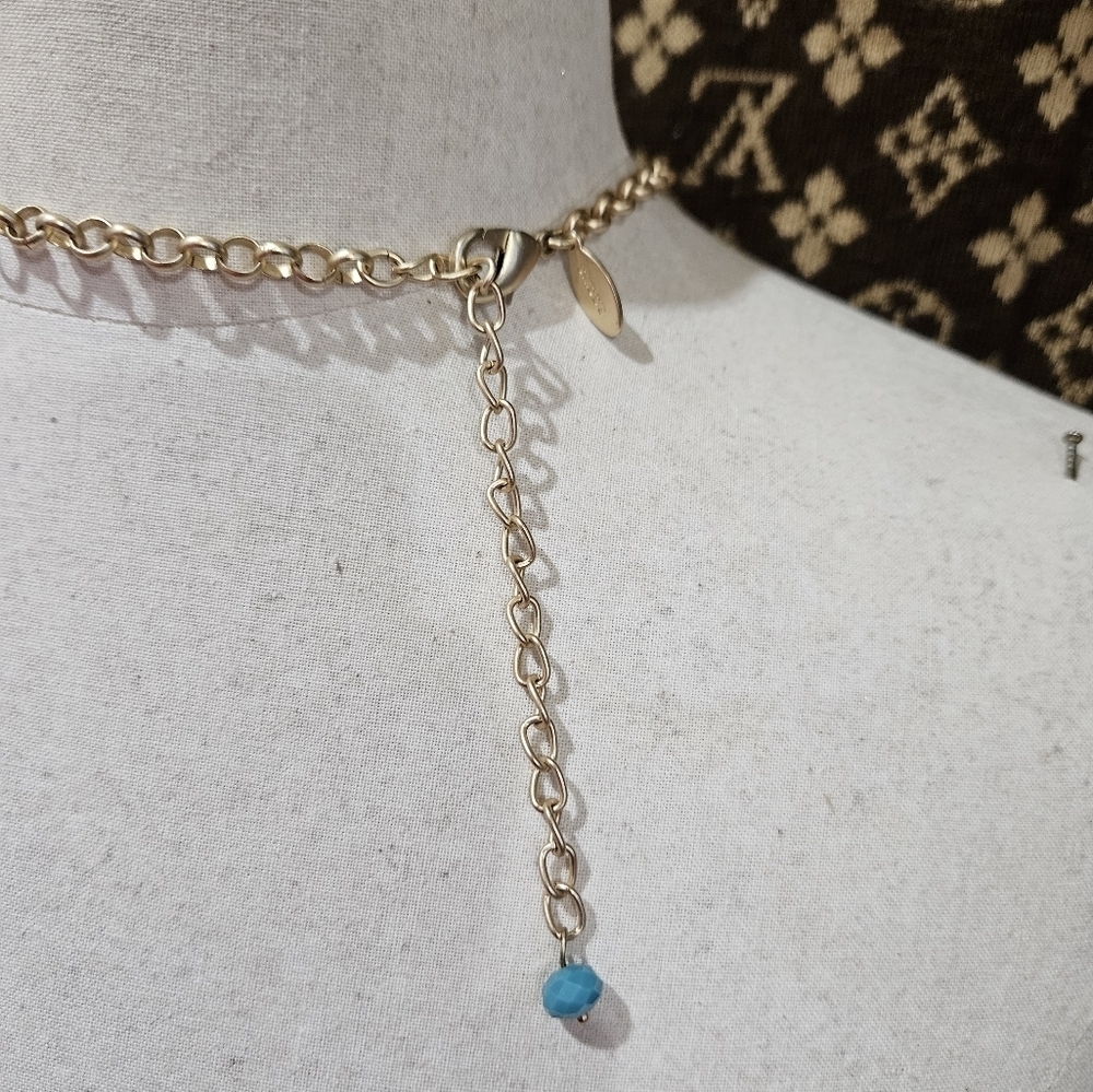 🖤Beautiful Chico's necklace gold with bold colors - Picture 3 of 4